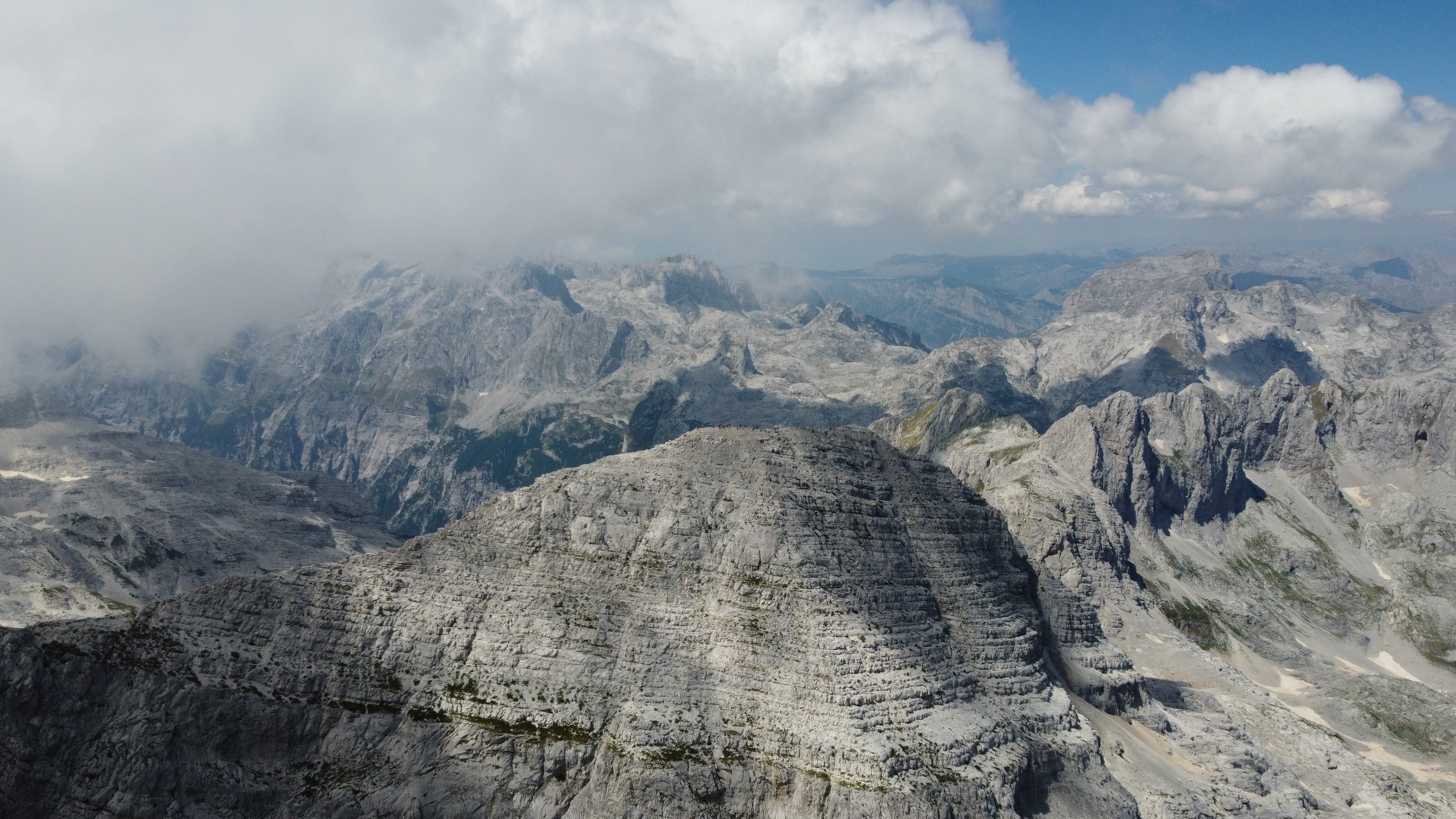 Jezerca Peak trail in the Albanian Alps